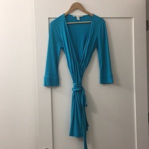 DVF turquoise wrap sress